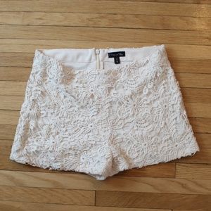 Macc and Riley cream lace shorts